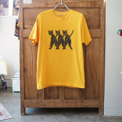 Black Cat Butts Tee / 80s / Made in USA