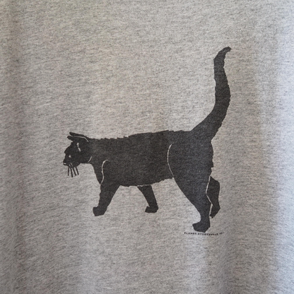 The Black Cat Gray Shirt / 90s