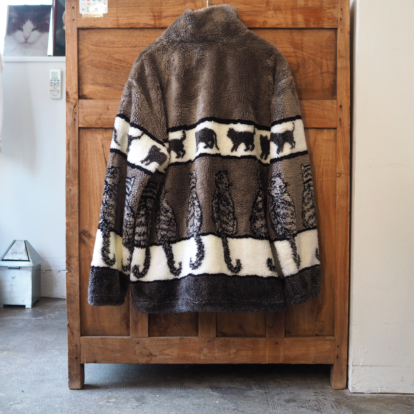 Black Mountain Lined Cats Fleece Jacket / Made in USA