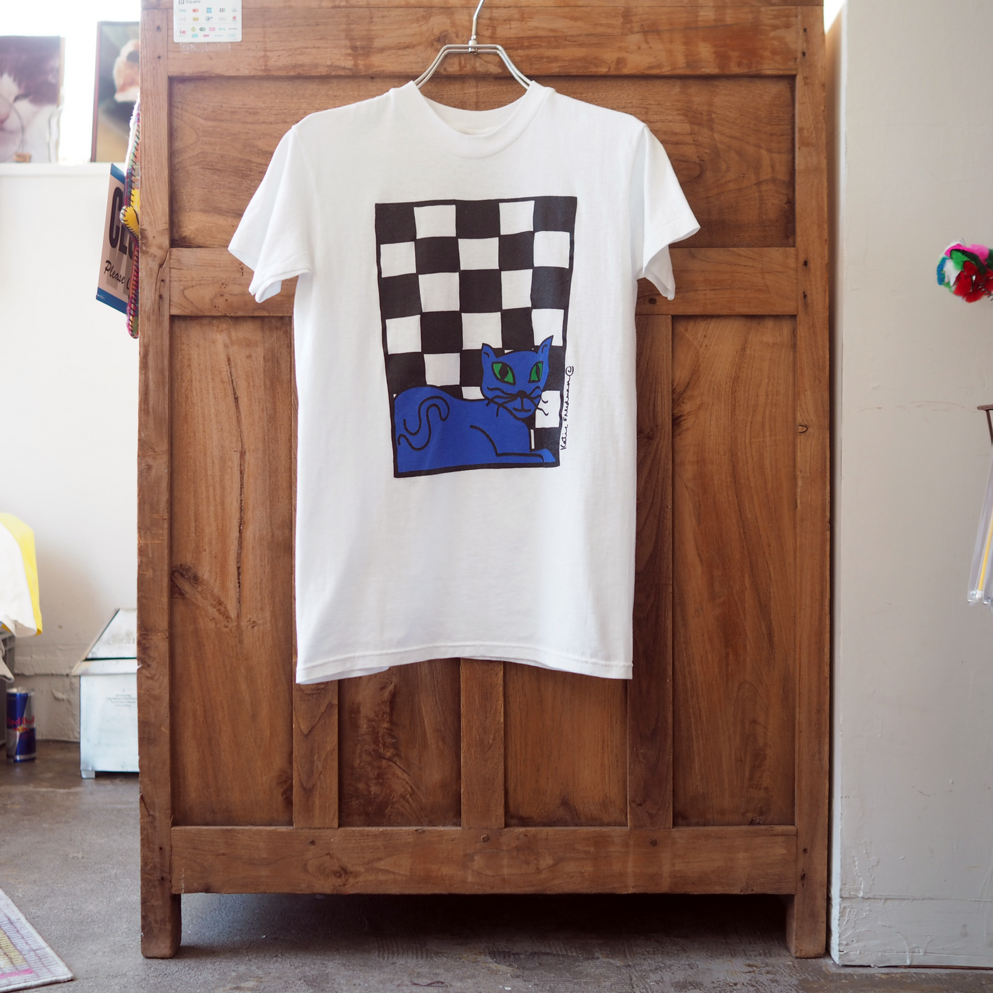 Blue Cat Tee / 80s / Made in USA