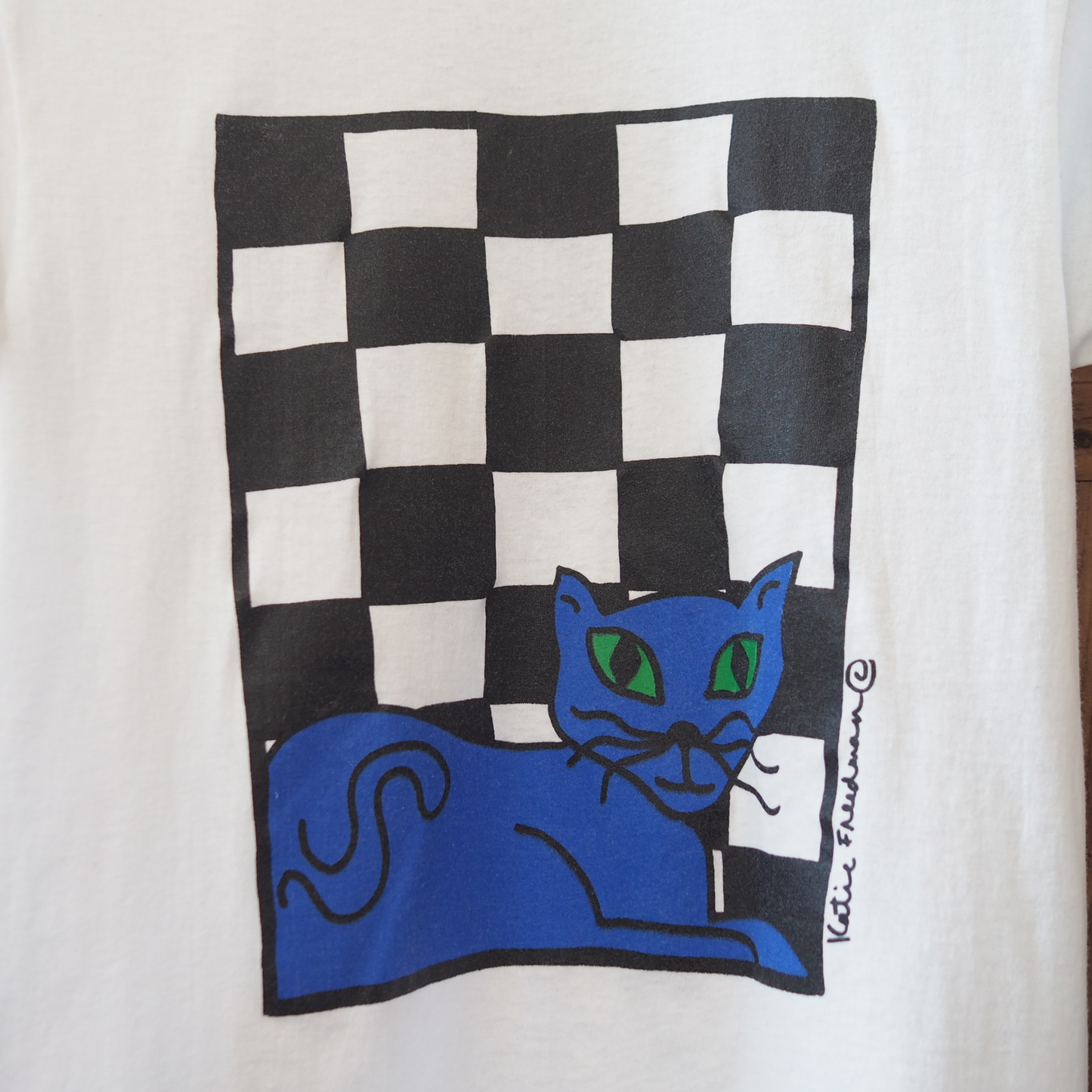 Blue Cat Tee / 80s / Made in USA