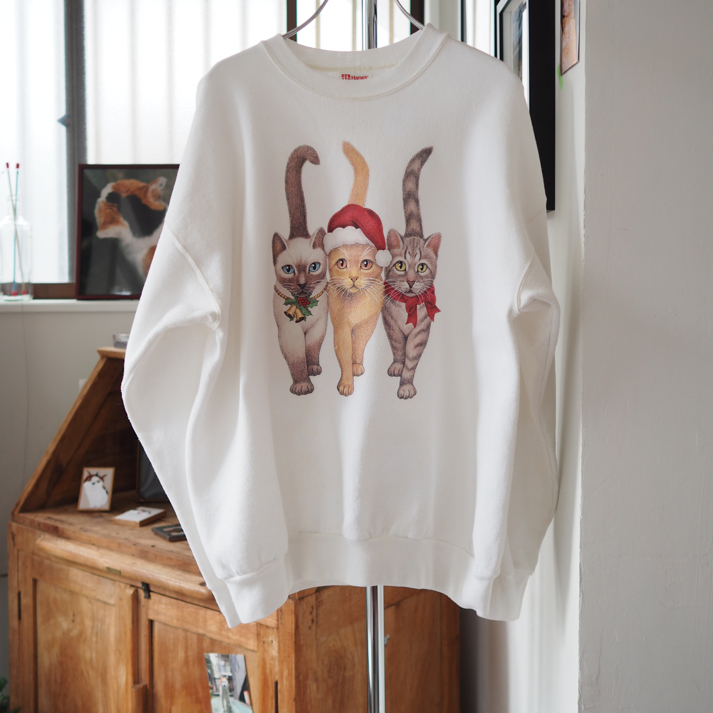 Bob Harrison 3 Cats Xmas Sweat / 90s