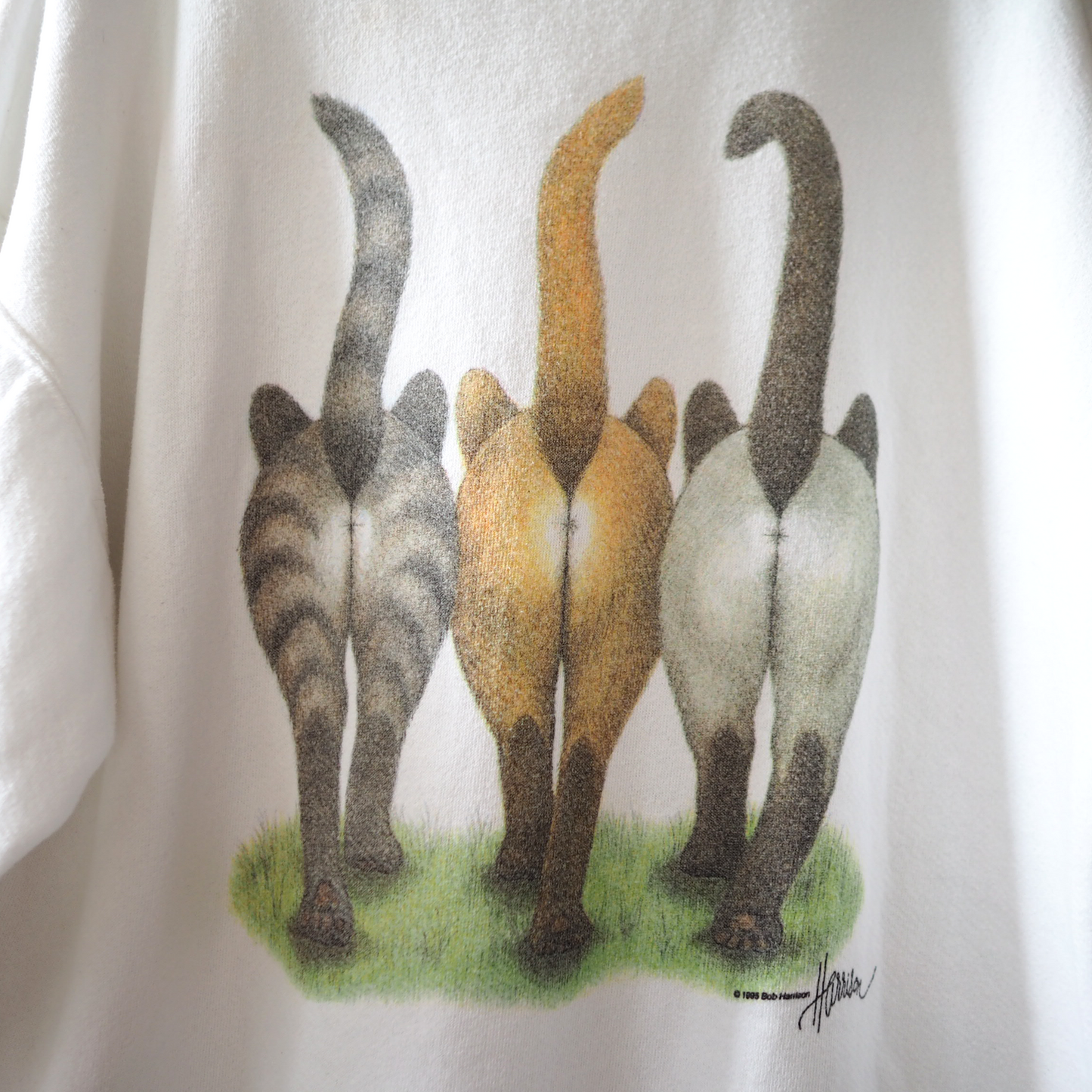 Bob Harrison 3 Cats Sweat / 90s / Made in USA