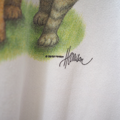 Bob Harrison 3 Cats Sweat / 90s / Made in USA