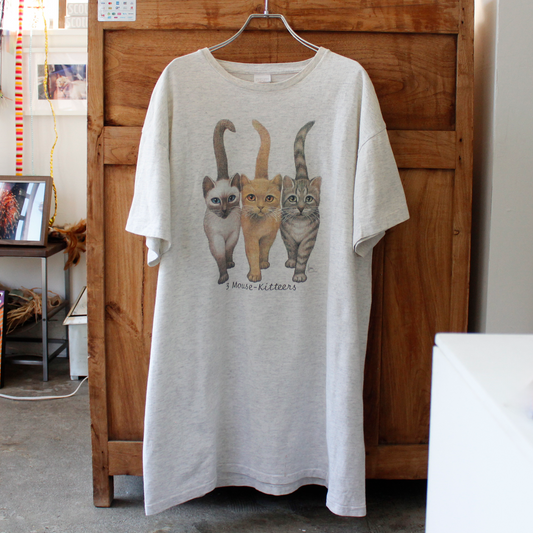 Bob Harrison 3 Mouse Kittens Tee / 90s / Made in USA