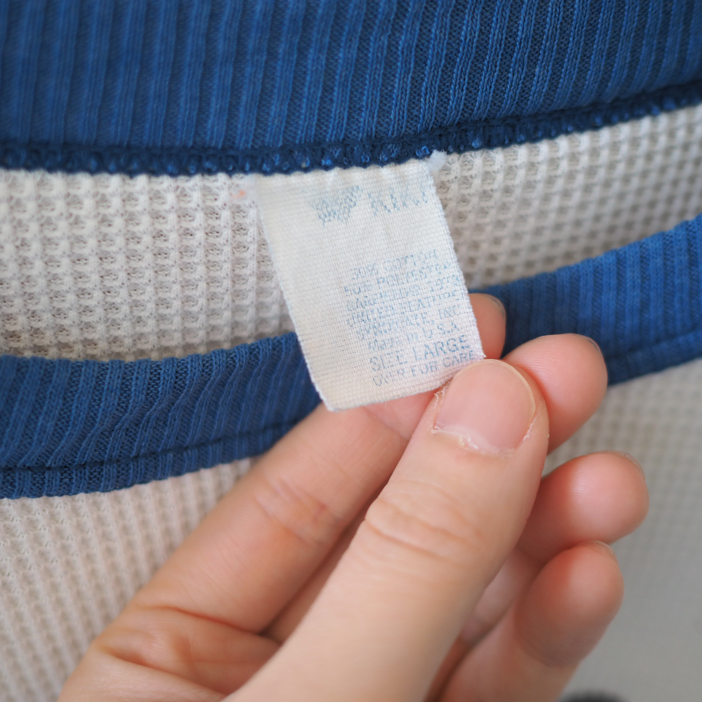 Garfield Bun Warmer Waffle Shirt / 80s / Made in USA