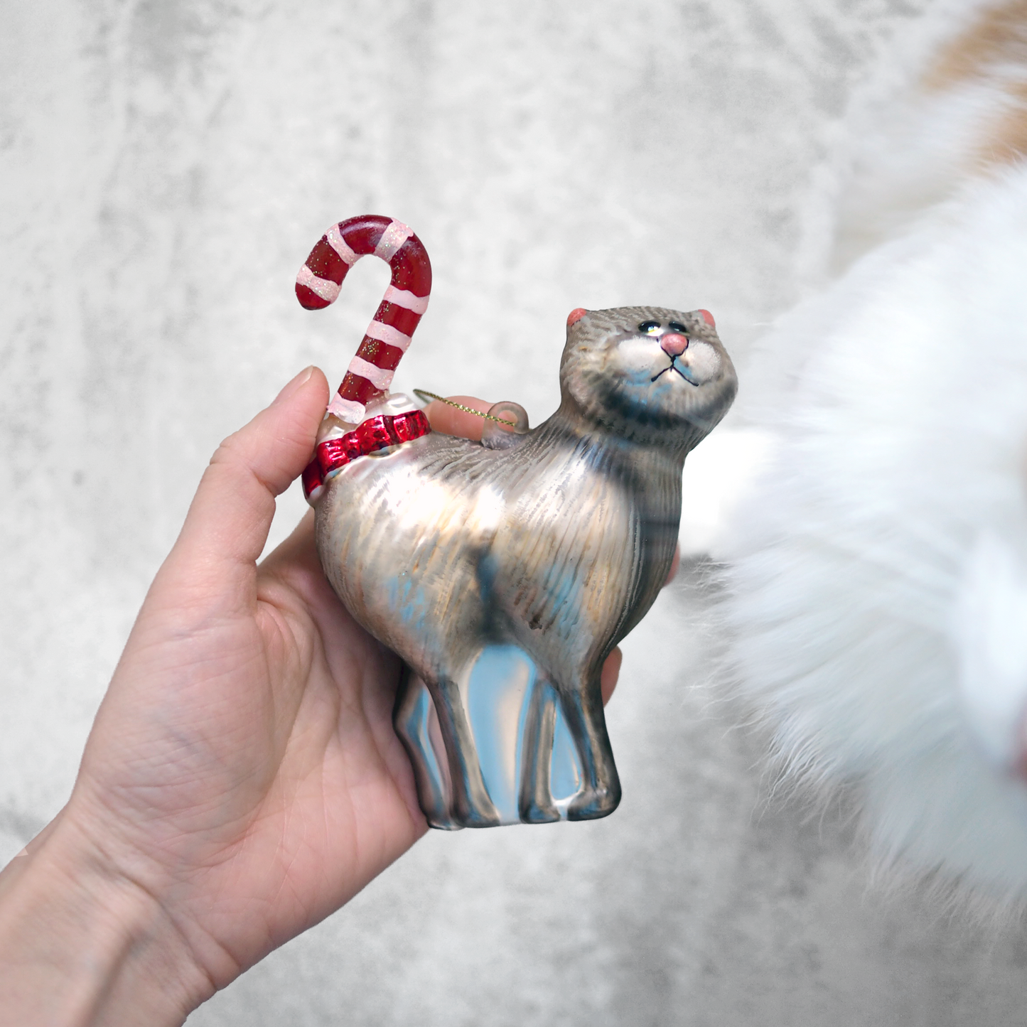 Xmas Ornament "Candy Cane Tail Cat" / Kurt Adler × The Art Institute of Chicago