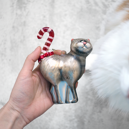 Xmas Ornament "Candy Cane Tail Cat" / Kurt Adler × The Art Institute of Chicago