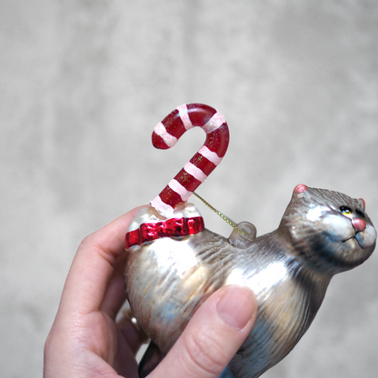 Xmas Ornament "Candy Cane Tail Cat" / Kurt Adler × The Art Institute of Chicago