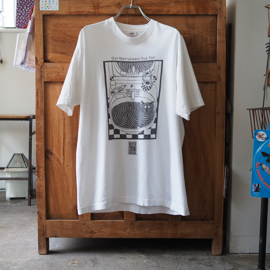 Cat Nap Under The Tap Tee / 80s / STUART KATT / Made in USA
