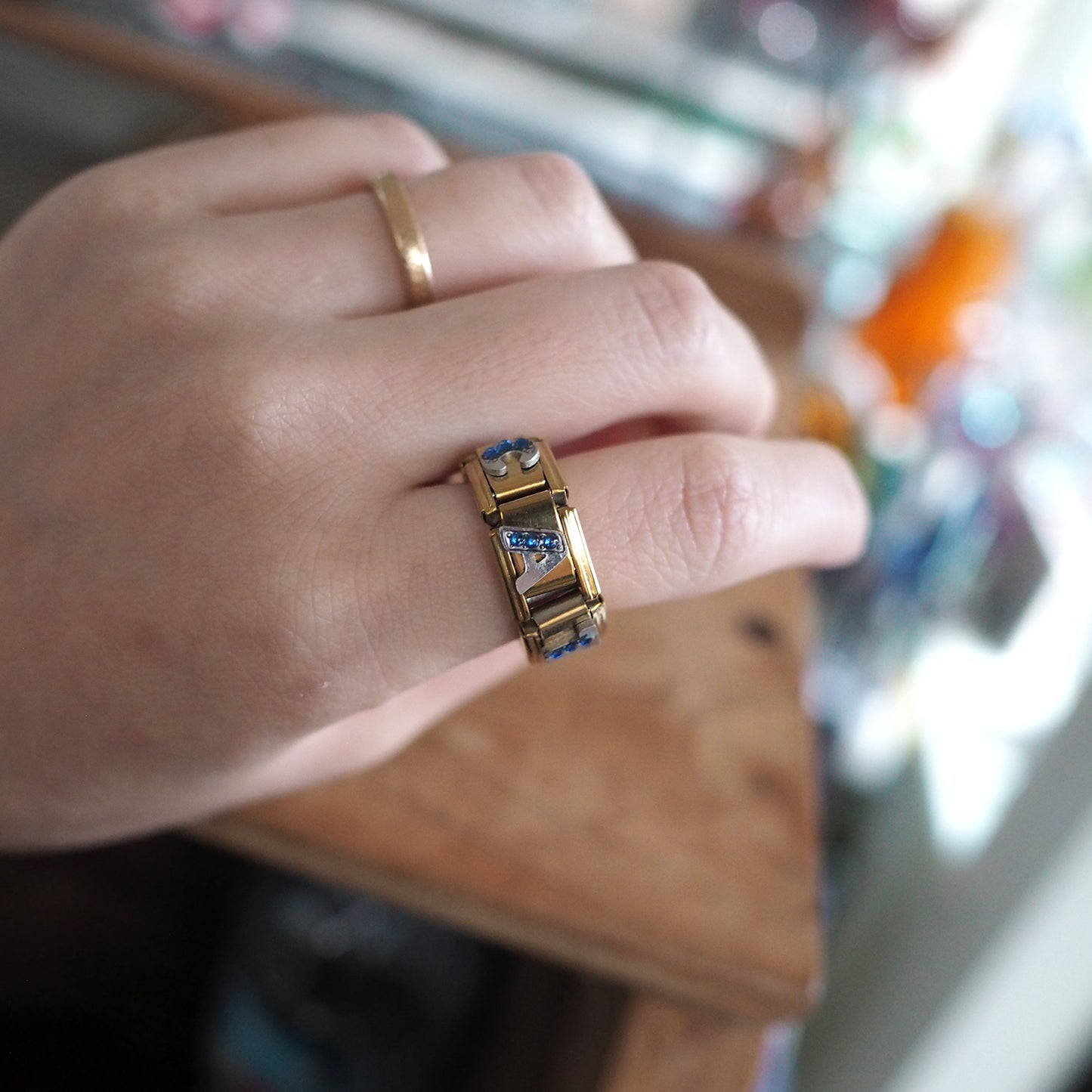 "CAT" Italian Charm Ring