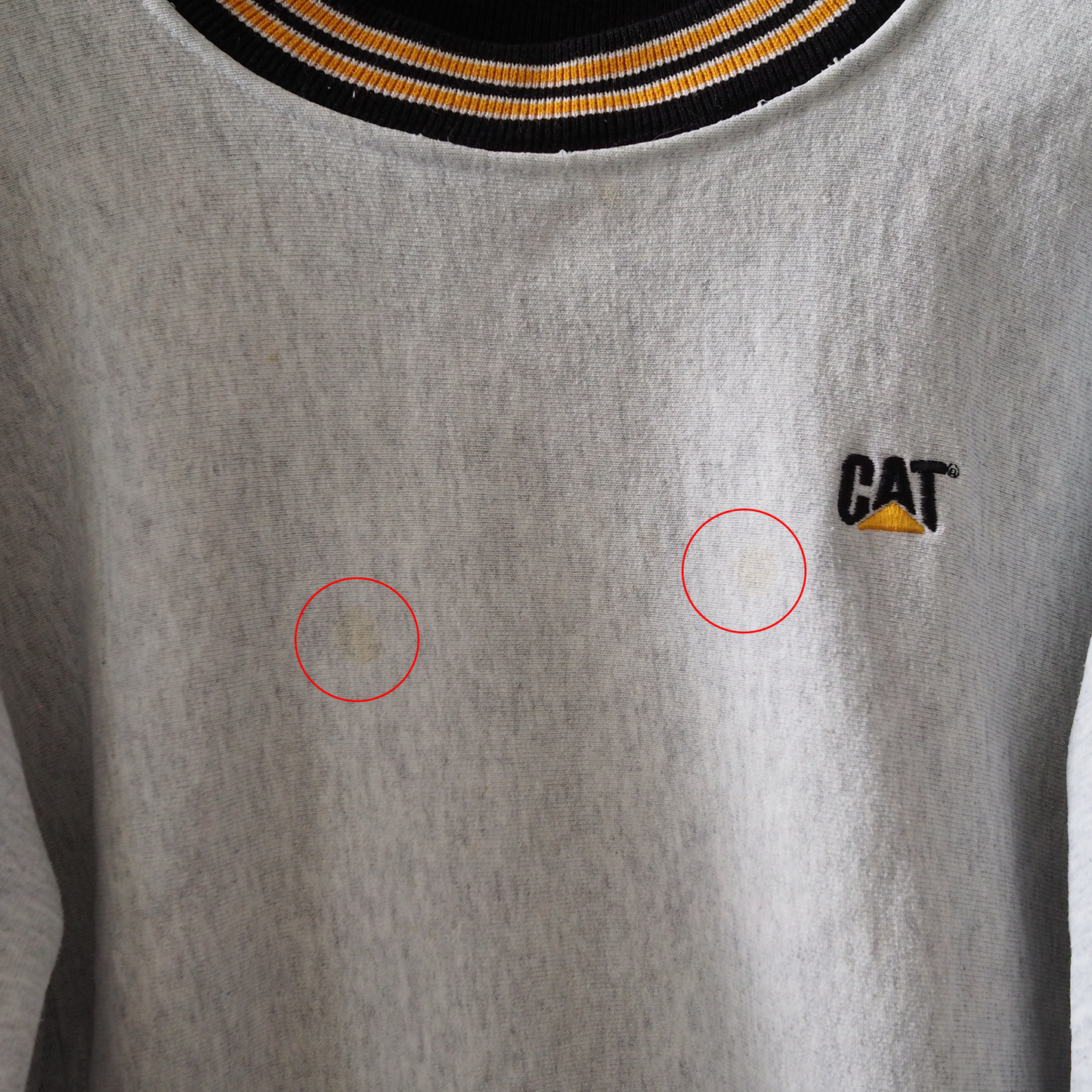 Caterpillar "CAT" Ringer Sweat / 90s / Made in USA