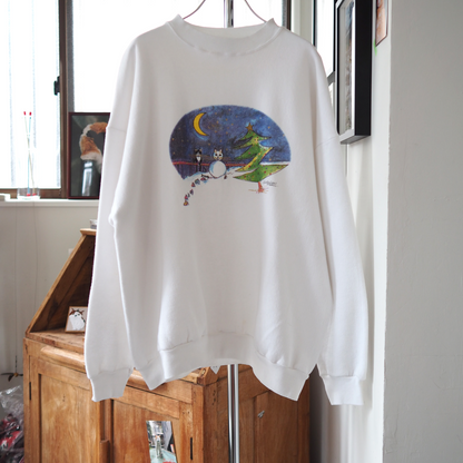Snow Man Cat Sweat / 90s