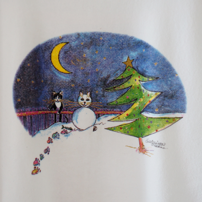 Snow Man Cat Sweat / 90s