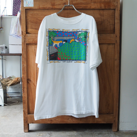 Cat Clocks Tee / 90s / Made in USA