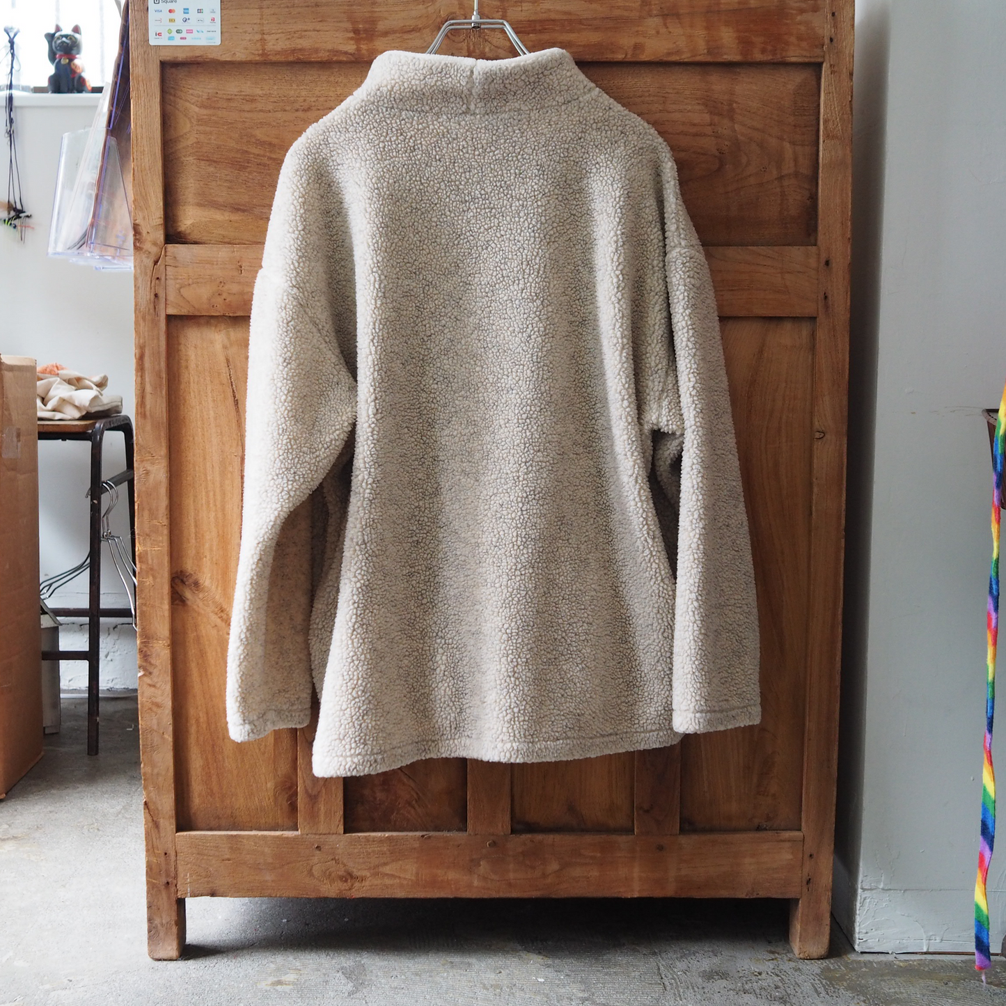 Cat Face Fleece Pullover / 90s / Made in USA