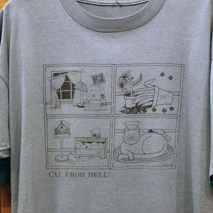 Cat from Hell Tee / 90s / Made in USA