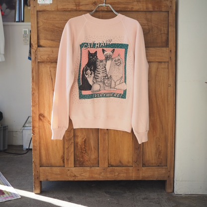 HEP CAT Cat Hair Everywhere Sweatshirt / 80s / Made in USA
