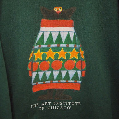 The Art Institute of Chicago "Black Cat in Ugly Sweatshirt" Sweat / 90s