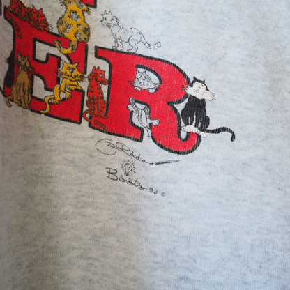 Cat Lover Sweat / 90s / Made in USA