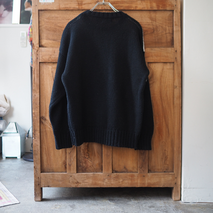 Alphabet Cat Knit Sweater / 80s-90s