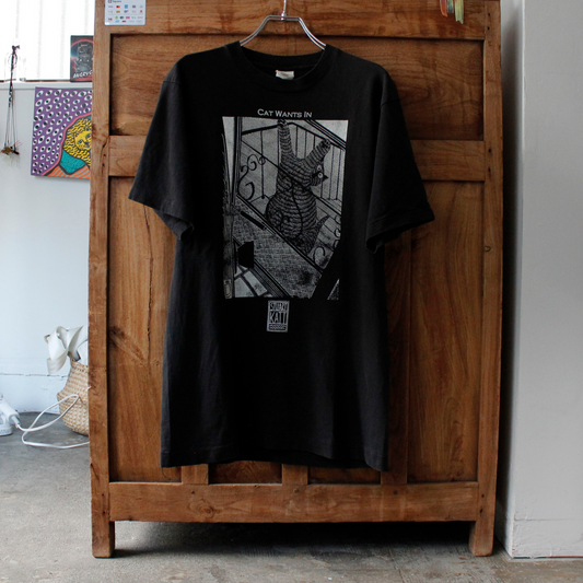 Cat Wants In, Cat Wants Out Tee / 80s- / STUART KATT / Made in Canada