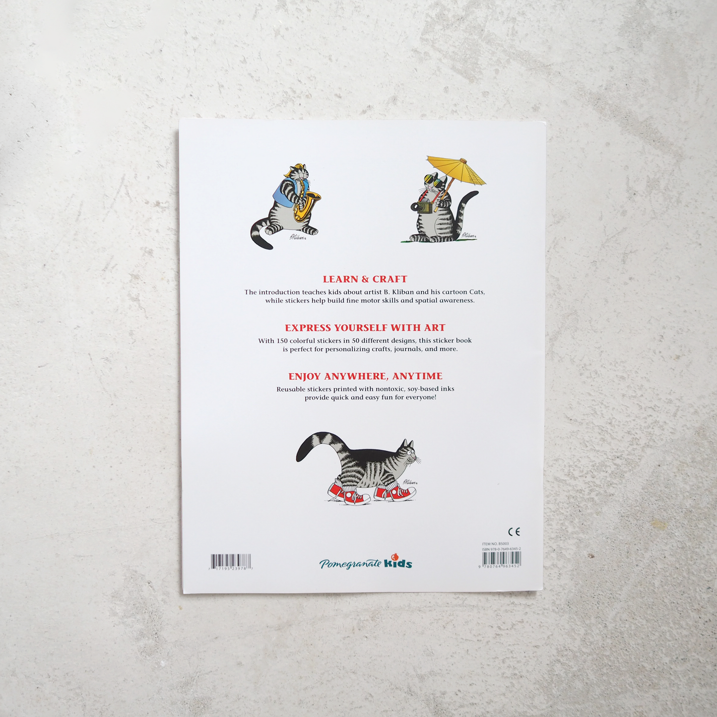 B.Kliban CAT STICKERS Book / 2012