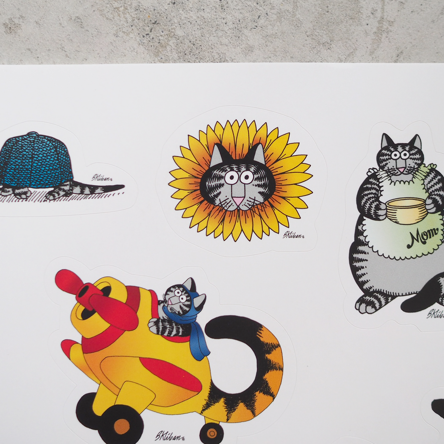 B.Kliban CAT STICKERS Book / 2012