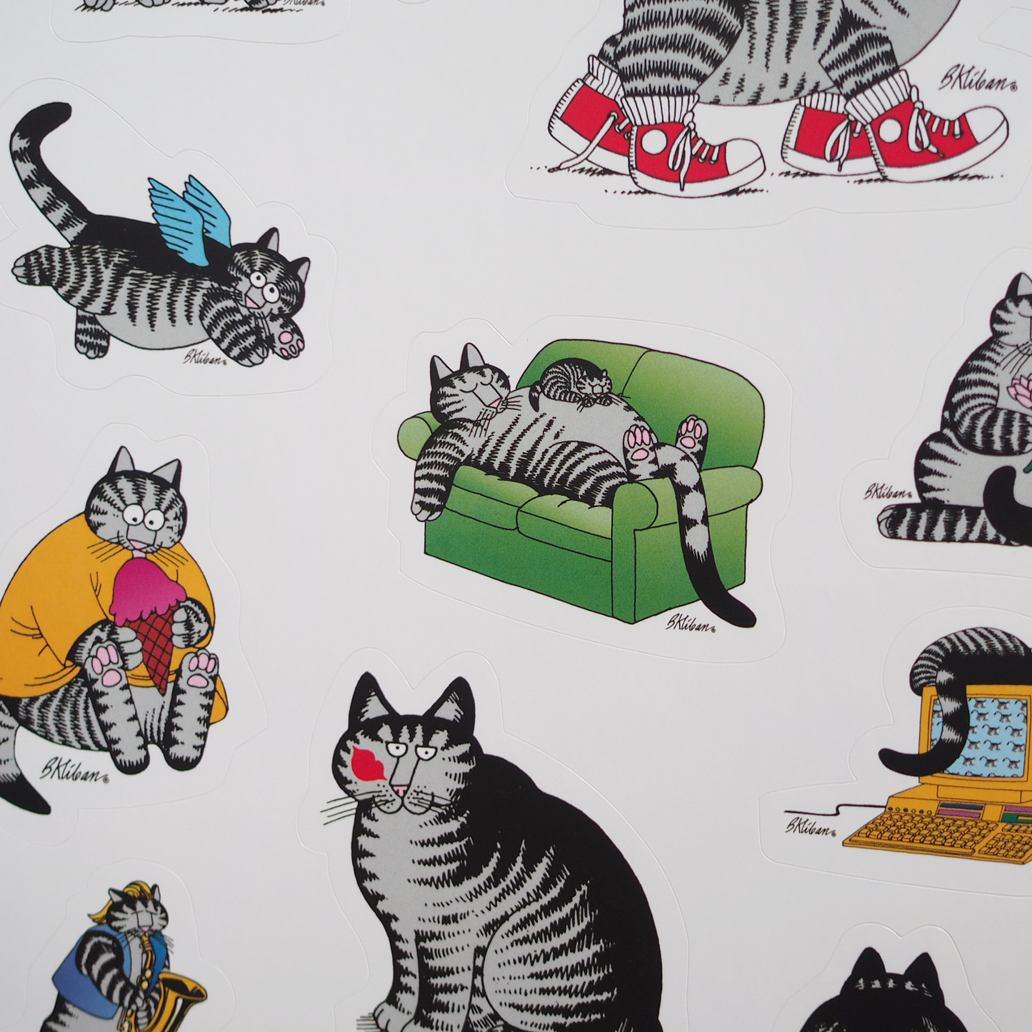B.Kliban CAT STICKERS Book / 2012