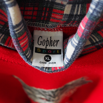 Checked Bow-Tie Cat Sweat / 90s / Made in USA