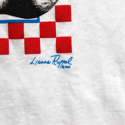 Checker Flag Cat Tee / Fabric Made in USA
