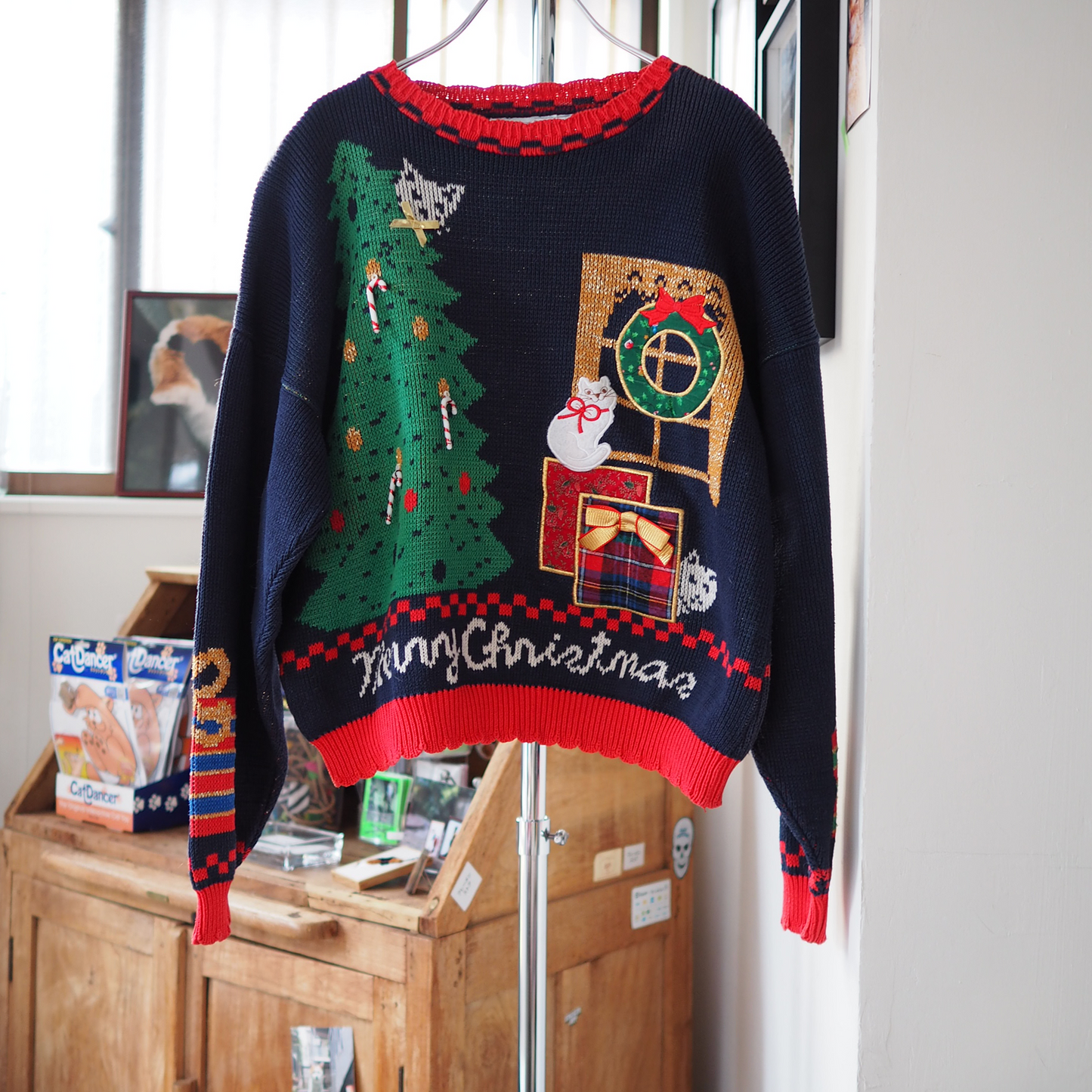 Christmas Special Sweater / 80s- / Made in USA