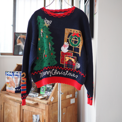 Christmas Special Sweater / 80s- / Made in USA