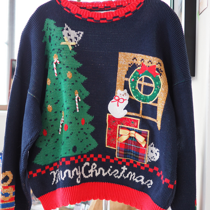 Christmas Special Sweater / 80s- / Made in USA