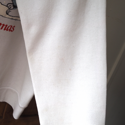 Dating Cats Christmas Sweat / 80s- / Made in USA