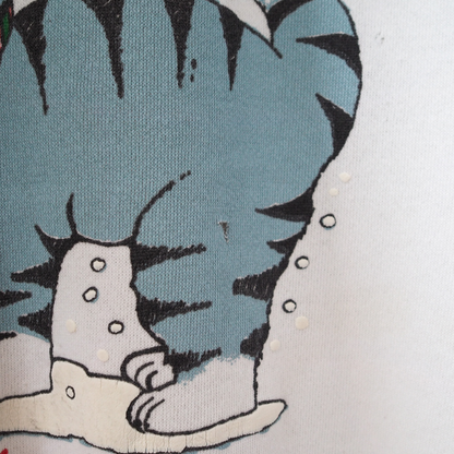 Dating Cats Christmas Sweat / 80s- / Made in USA