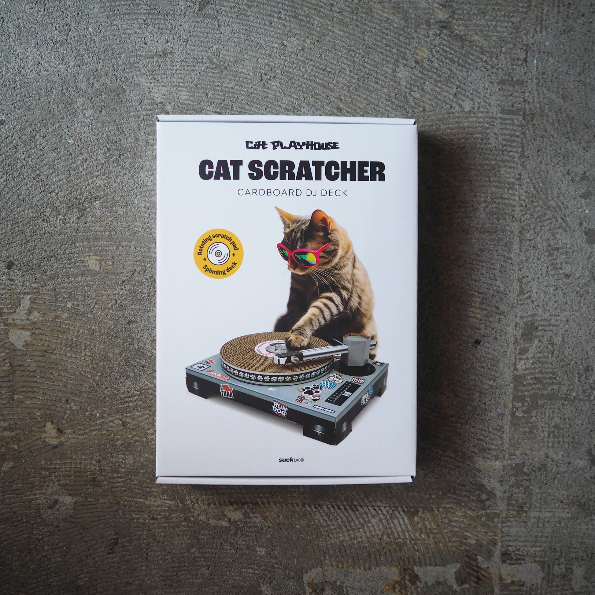 Cat DJ Scratching Deck / SUCK UK - ネコ用 段ボール爪とぎ