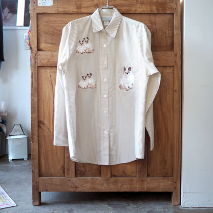 Ragdoll Striped Shirt / 80s / Made in USA