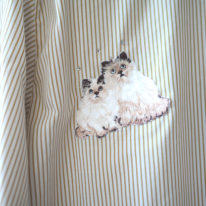 Ragdoll Striped Shirt / 80s / Made in USA
