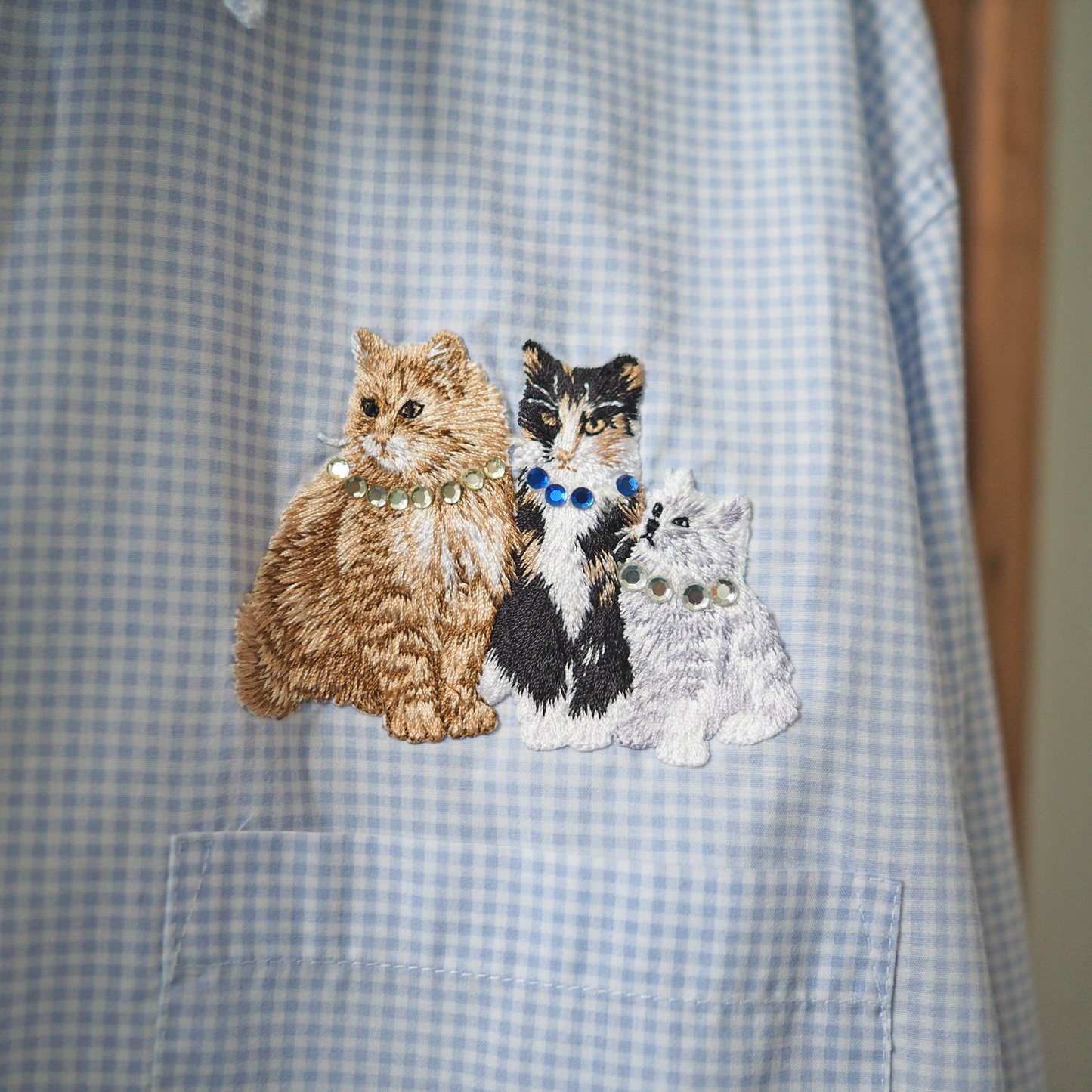 Dressed-up Cat Shirt / 90s / Made in USA