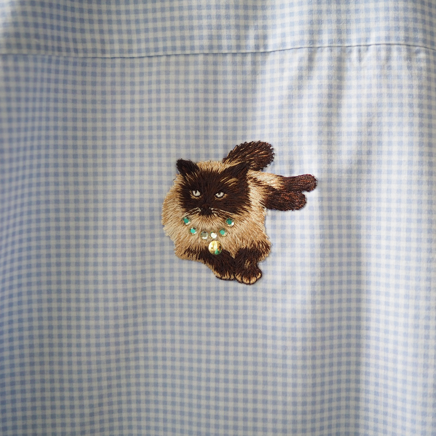 Dressed-up Cat Shirt / 90s / Made in USA