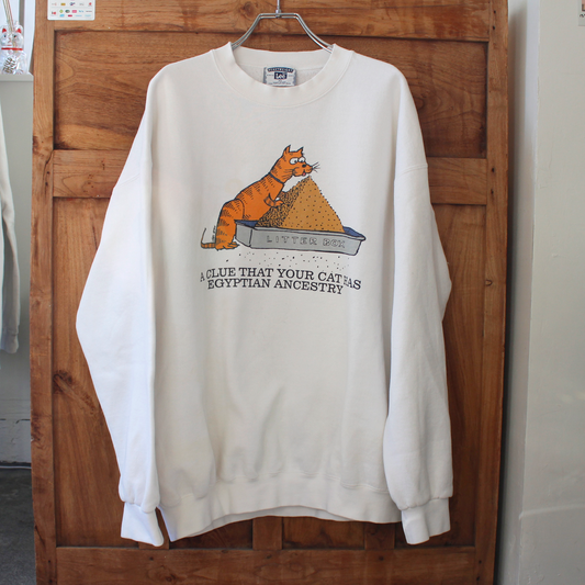 Egyptian Ancestry Cat Sweat / 90s / Made in USA
