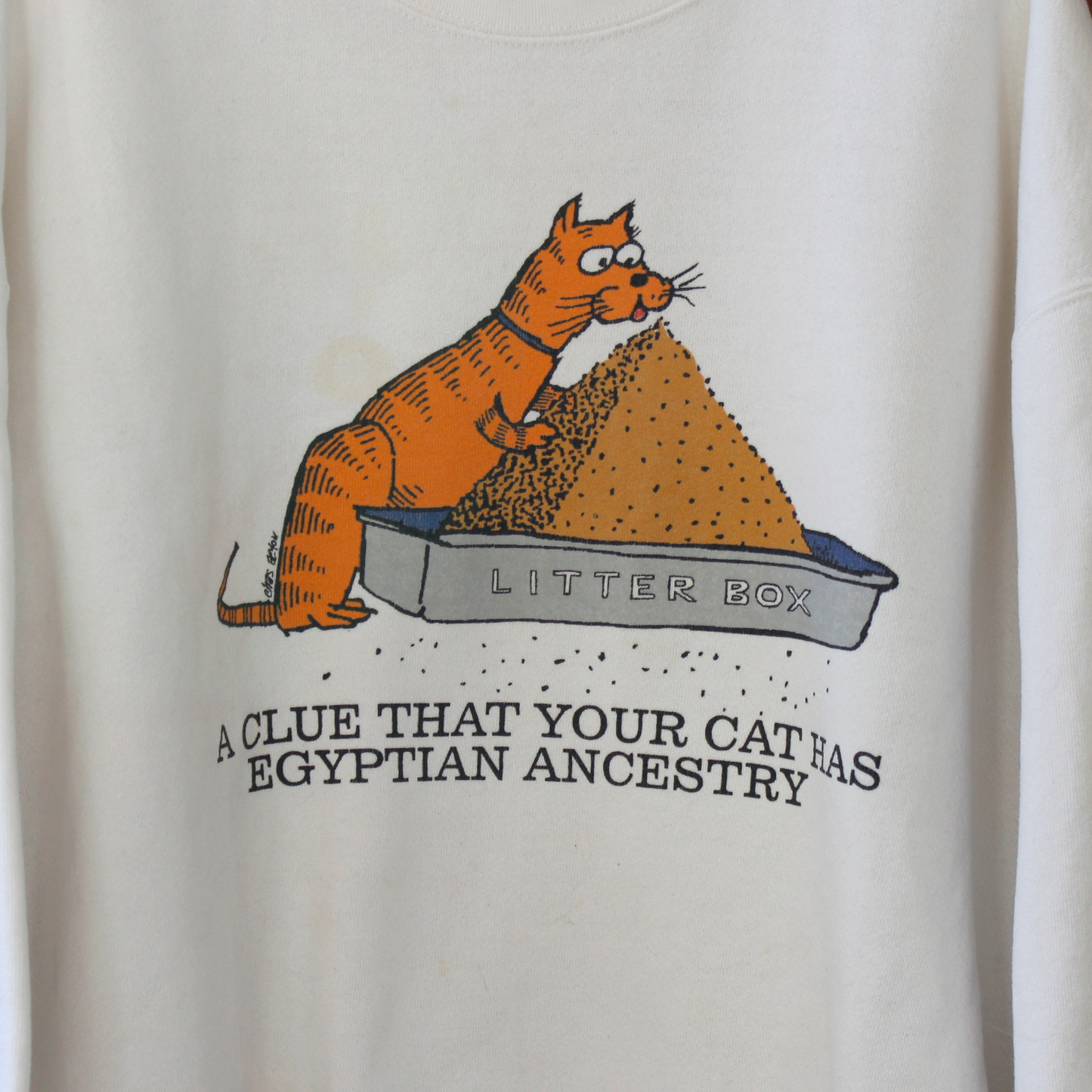 Egyptian Ancestry Cat Sweat / 90s / Made in USA