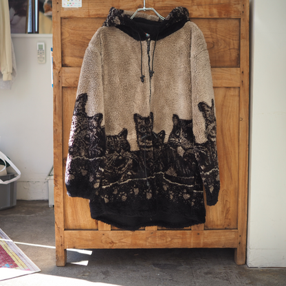 Andrea Faye Kittens Fleece Jacket / 90s / Made in USA