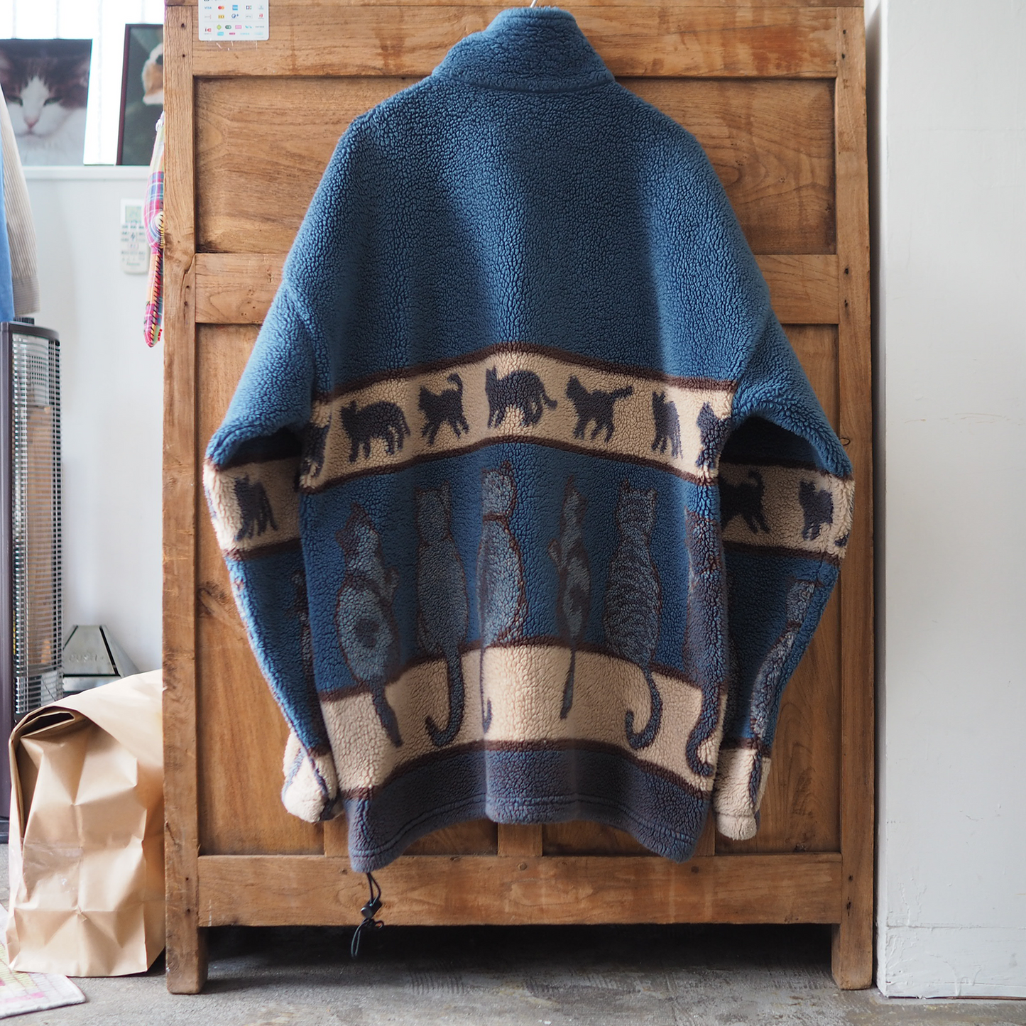 Mazmania Lined Cats Fleece Jacket / 90s / Made in USA
