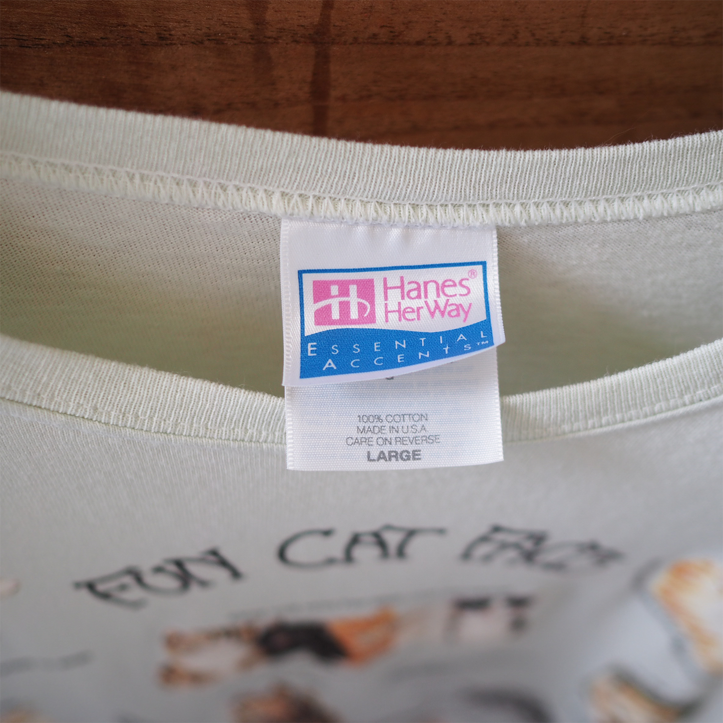 STUDIO Q "FUN CAT FACTS" Tee / 90s / Made in USA
