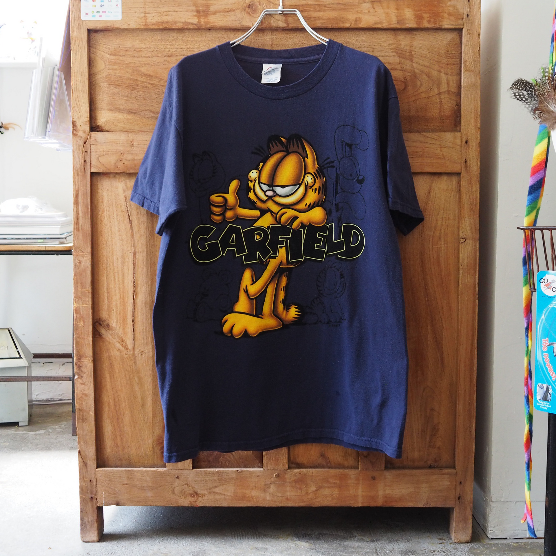 Garfield Thumbs Up Tee / 90s - ネコ古着 - フレーメンストア