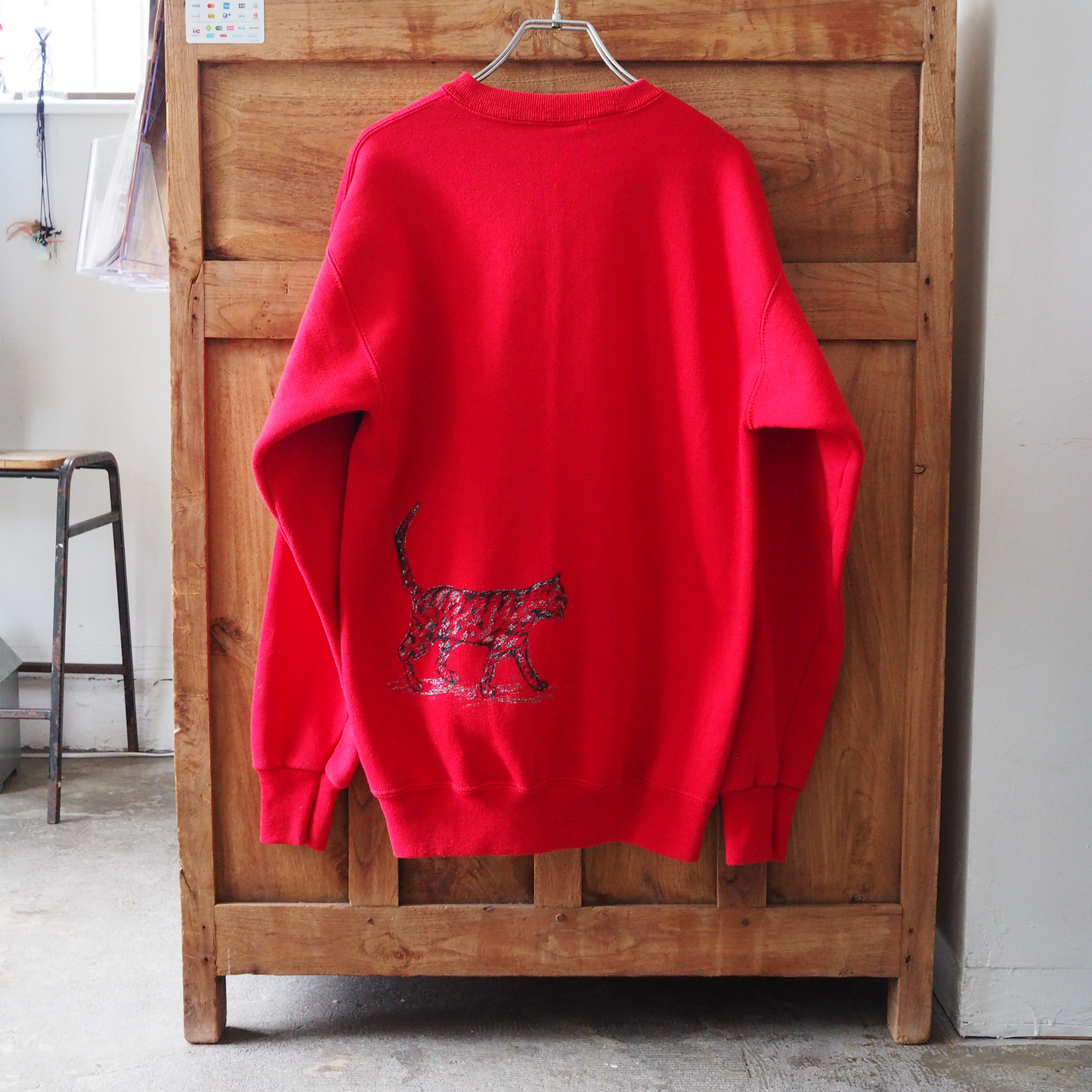 Glitter Cat Trio Sweat / 90s / Made in USA