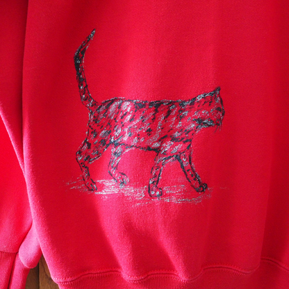 Glitter Cat Trio Sweat / 90s / Made in USA