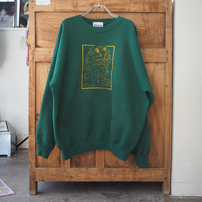 Embroidered Gold Cat Sweatshirt / 00s-